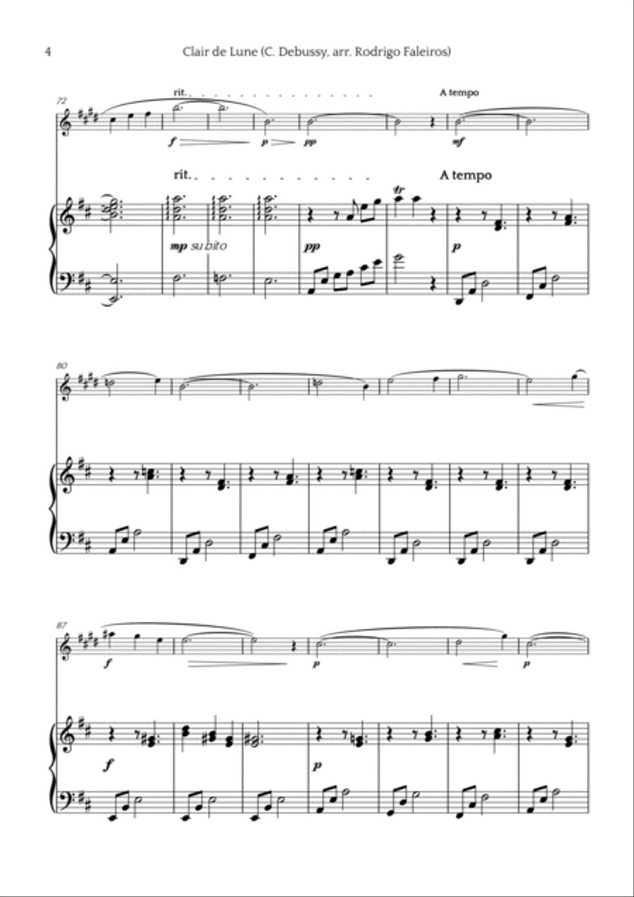 Clair de Lune Chamber Music scores gallery preview page 4