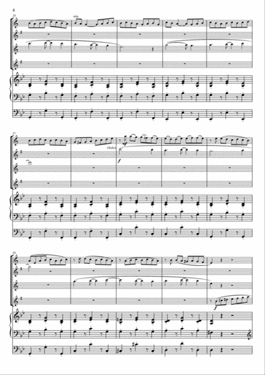 Suite for saxophone quartet & organ Saxophone Quartet scores gallery preview page 4
