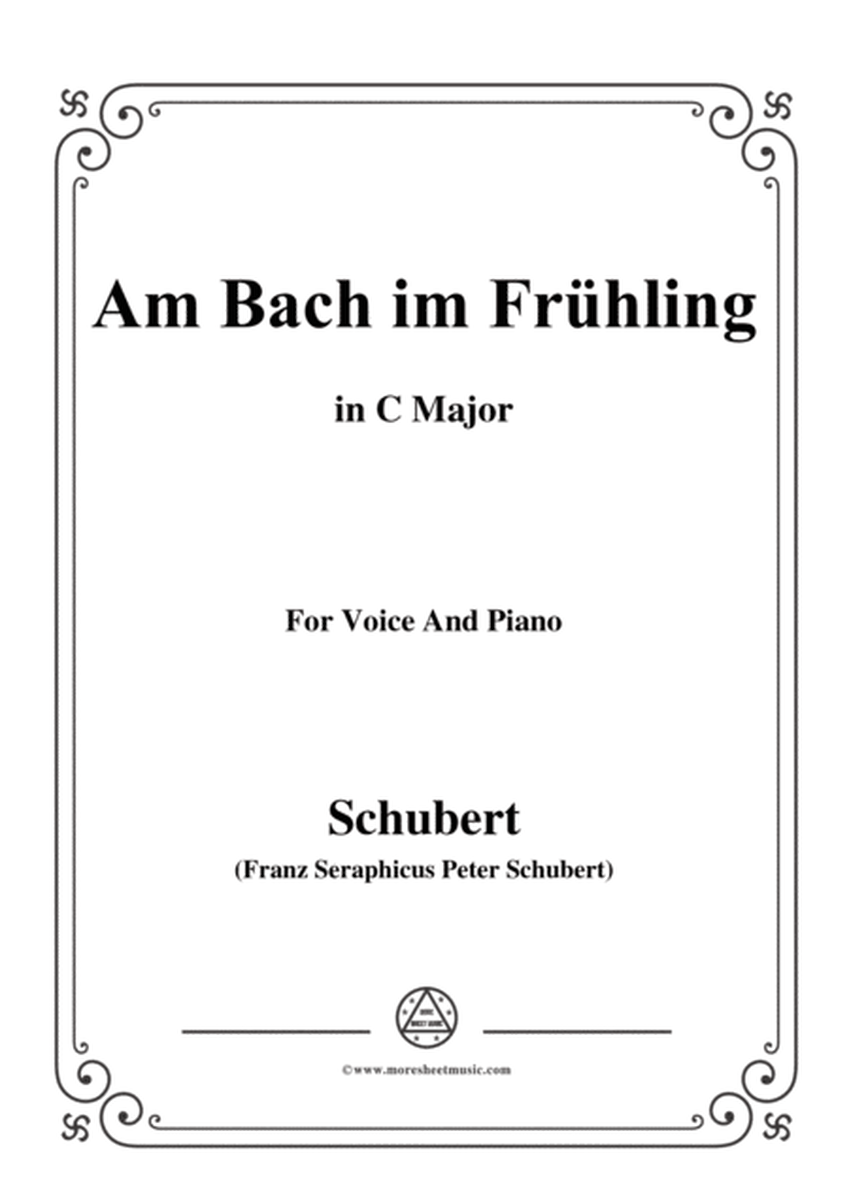 Schubert-Am Bach im Frühling,in C Major,Op.109 No.1,for Voice and Piano image number null