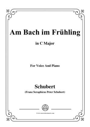 Schubert-Am Bach im Frühling,in C Major,Op.109 No.1,for Voice and Piano