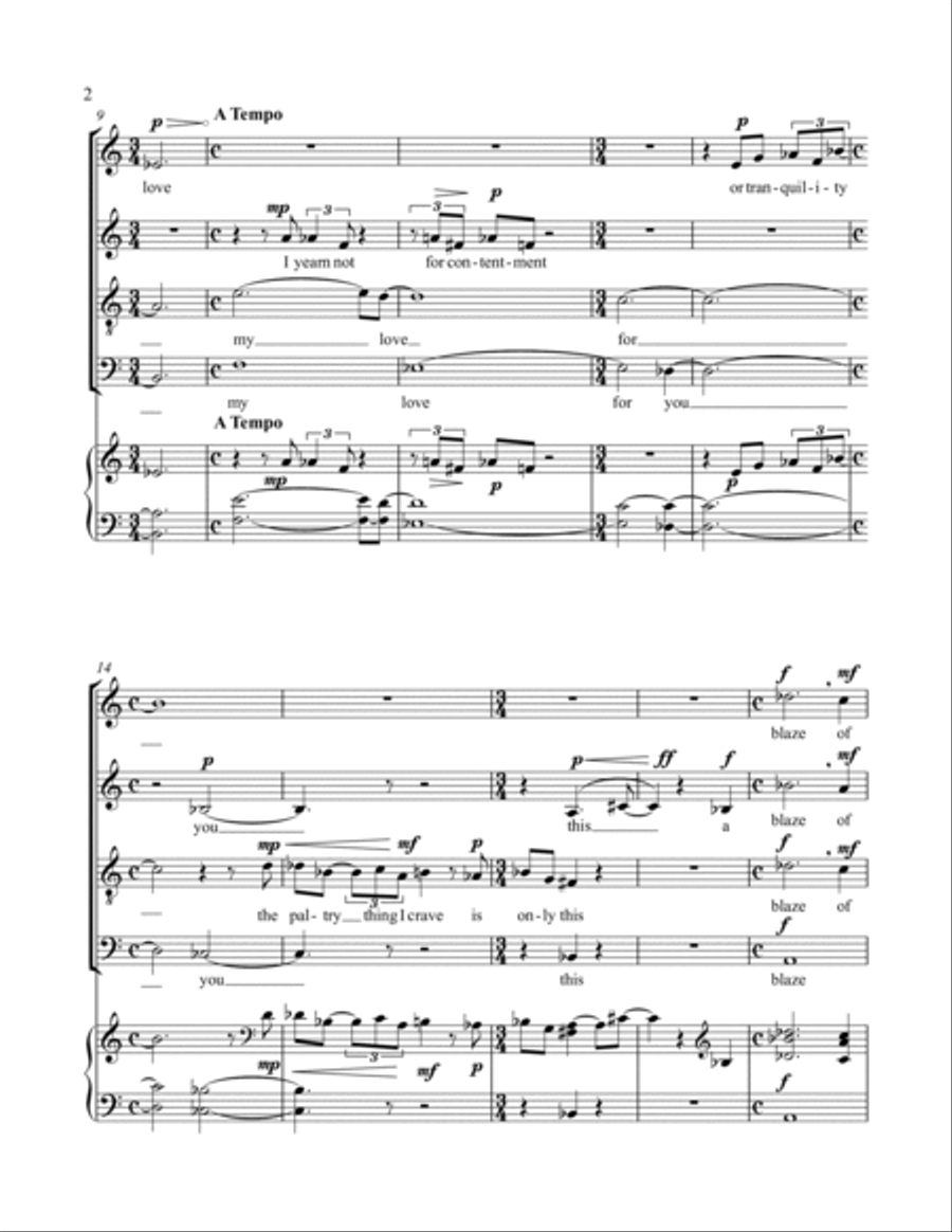 Simple Needs for mixed chorus (SATB) 4-Part scores gallery preview page 2