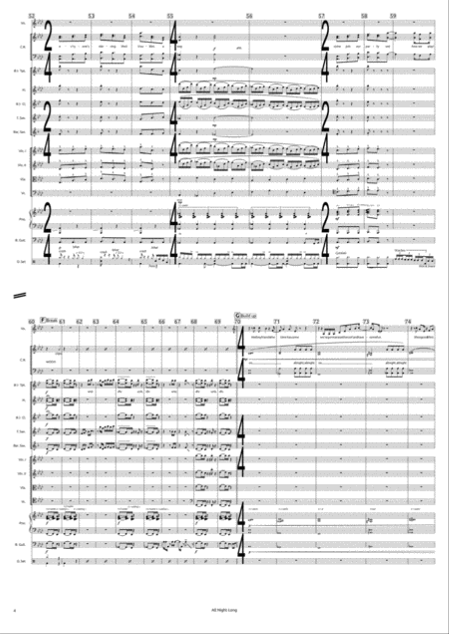 All Night Long (all Night) 4-Part scores gallery preview page 6