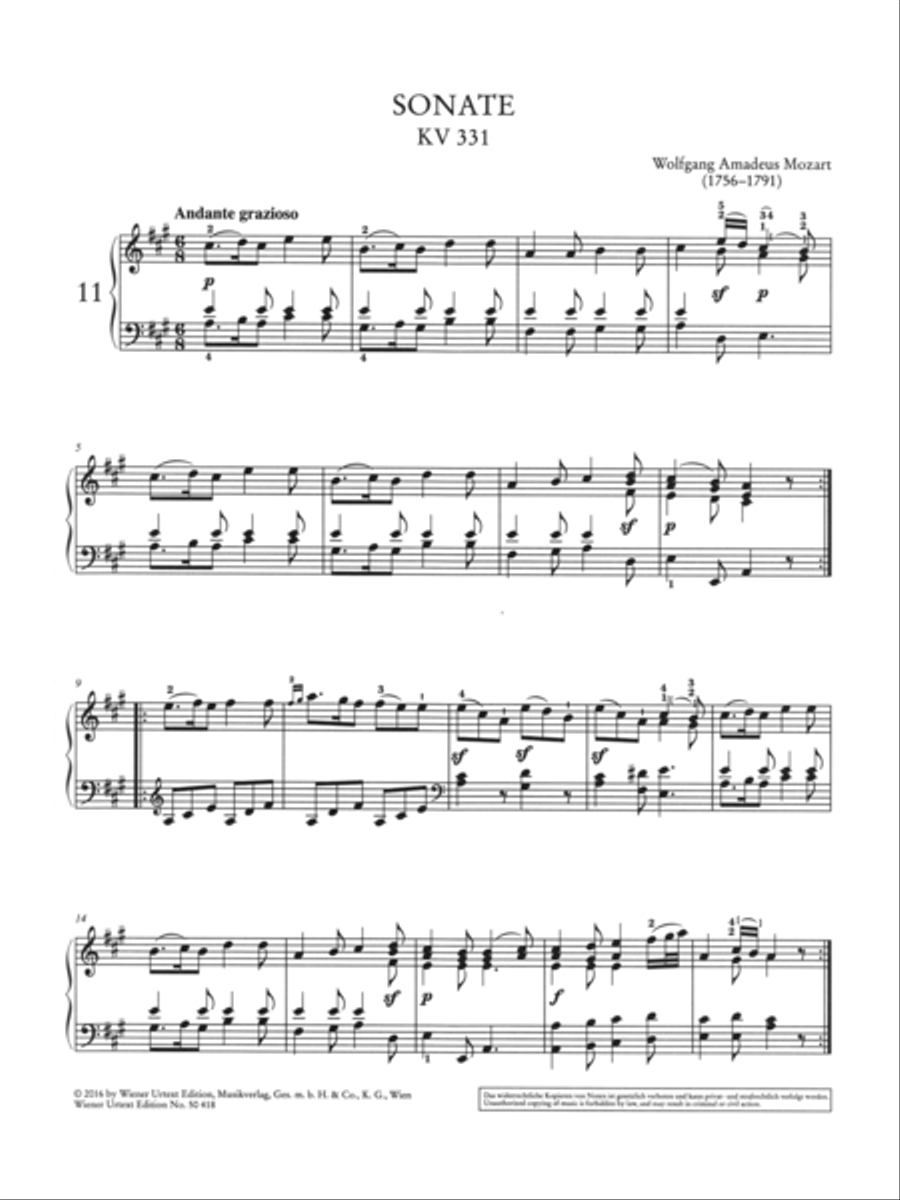 Piano Sonata in A Major Chamber Music scores gallery preview page 2