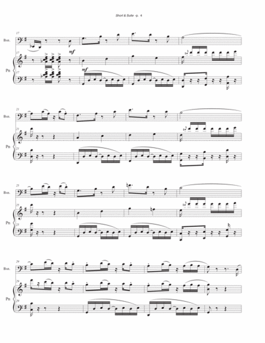 Short & Suite for Bassoon and Piano image number null