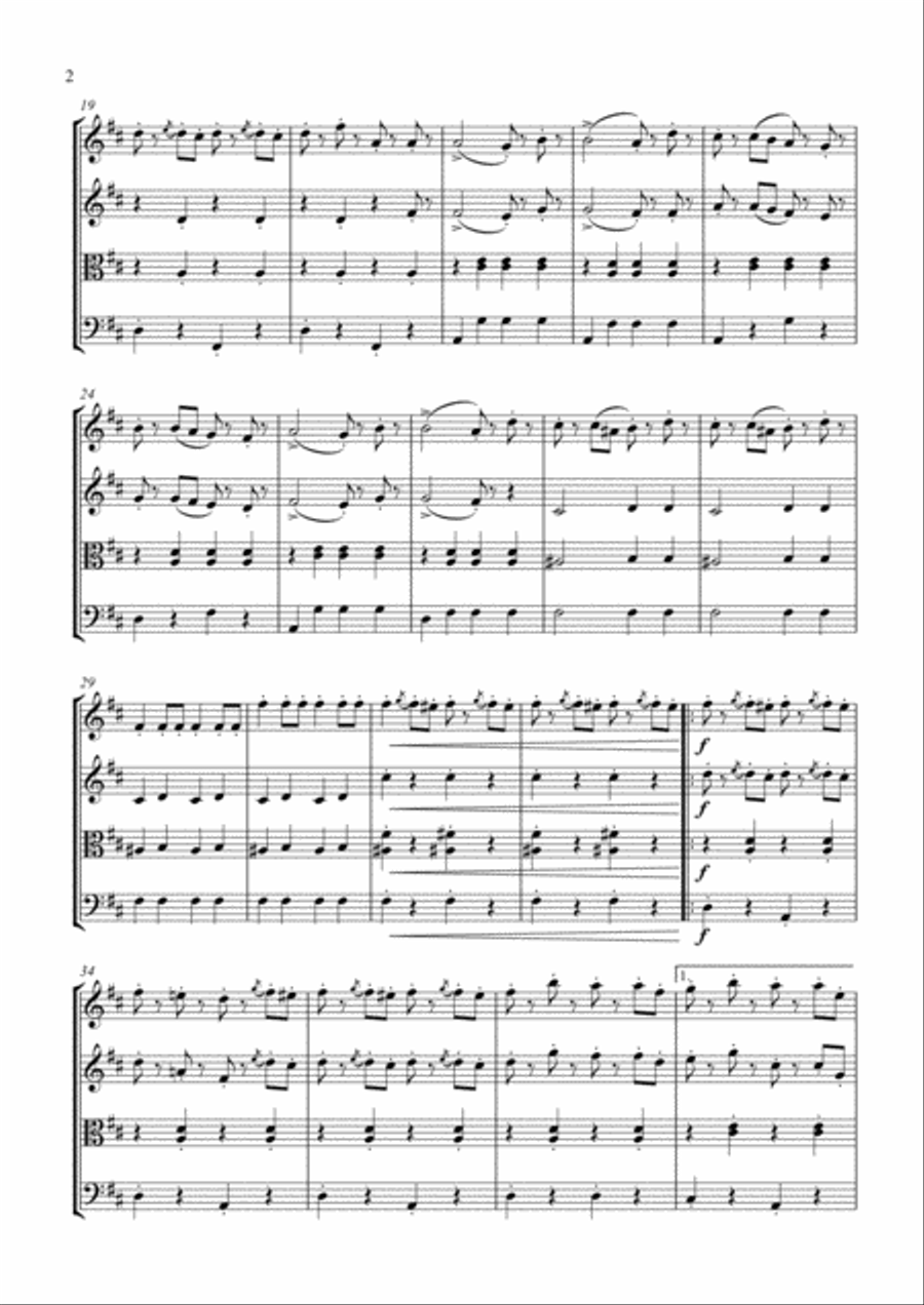 Radetzky March String Quartet scores gallery preview page 3