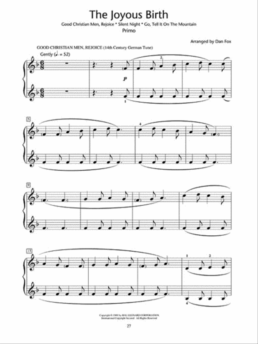 Christmas for Two – Medley Duets 1 Piano, 4-Hands scores gallery preview page 6