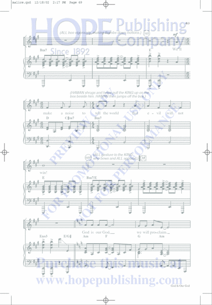 Malice in the Palace Unison Choir scores gallery preview page 69