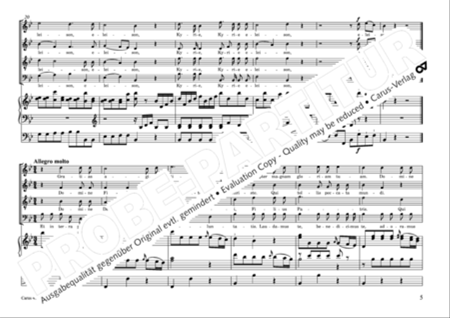 Missa brevis Sti. Joannis de Deo (Kleine Orgelsolomesse) 4-Part scores gallery preview page 6