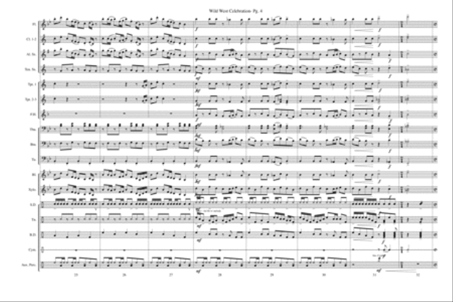 Wild West Celebration Marching Band scores gallery preview page 5