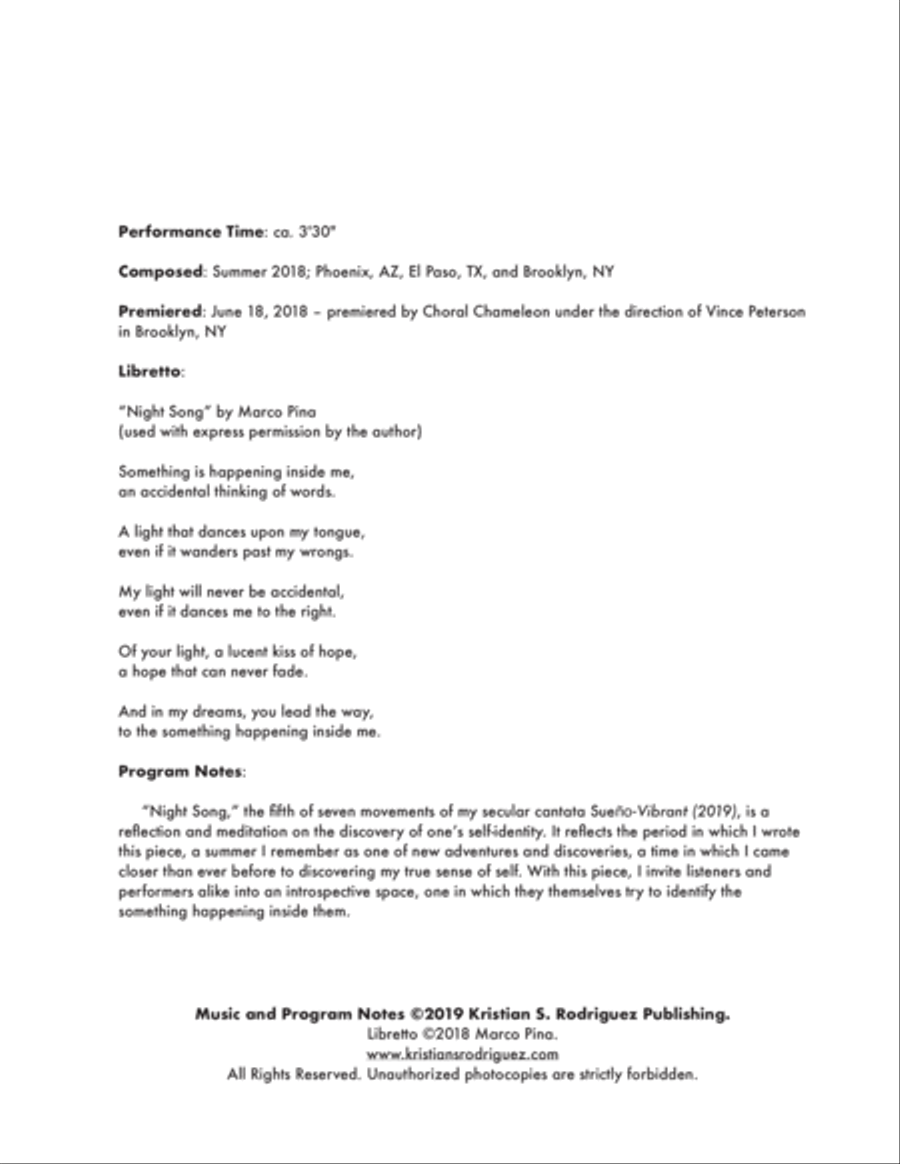Night Song 4-Part scores gallery preview page 2