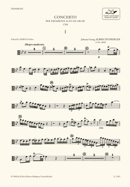 Concerto per trombone alto ed archi