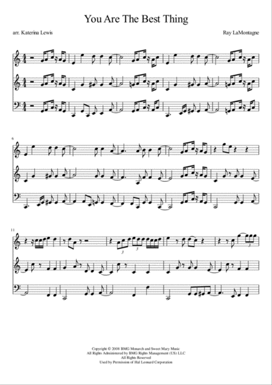 You Are The Best Thing String Trio scores gallery preview page 1