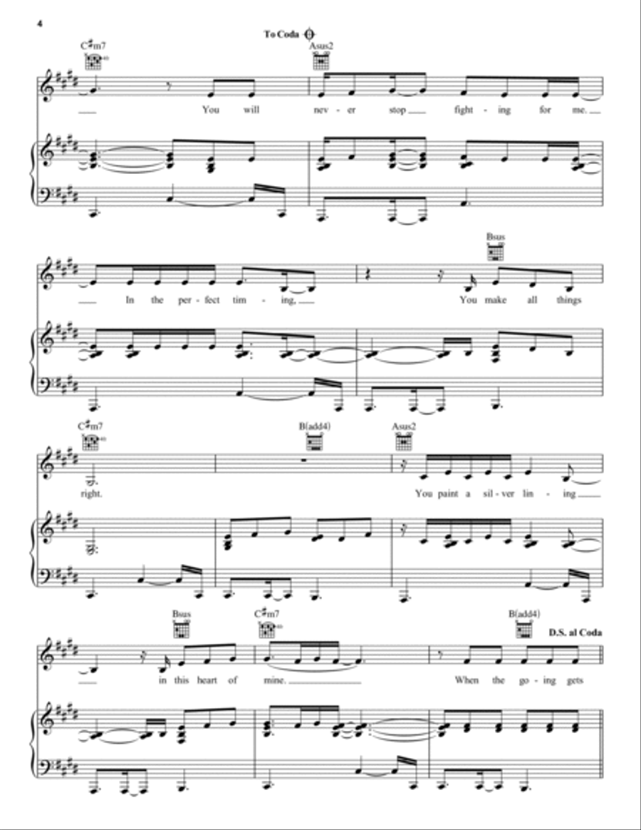 Fighting For Me Fighting For Me Piano, Vocal, Guitar scores gallery preview page 4