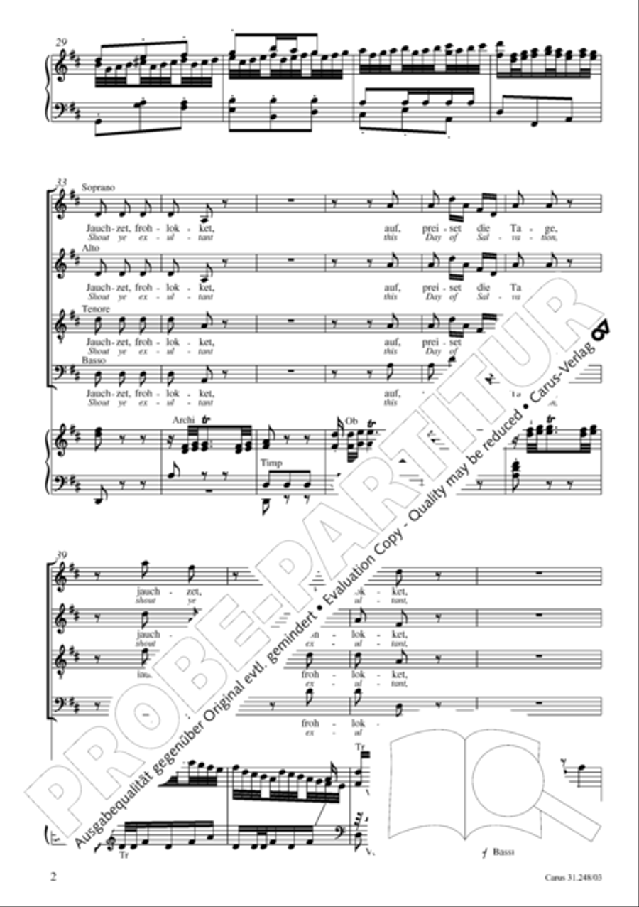Christmas oratorio (Weihnachtsoratorium, Teile I-III) 4-Part scores gallery preview page 7