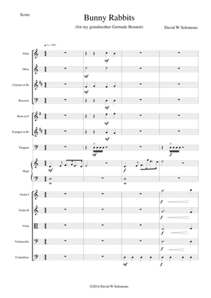 Bunny Rabbits for Chamber Orchestra (Score and Parts)