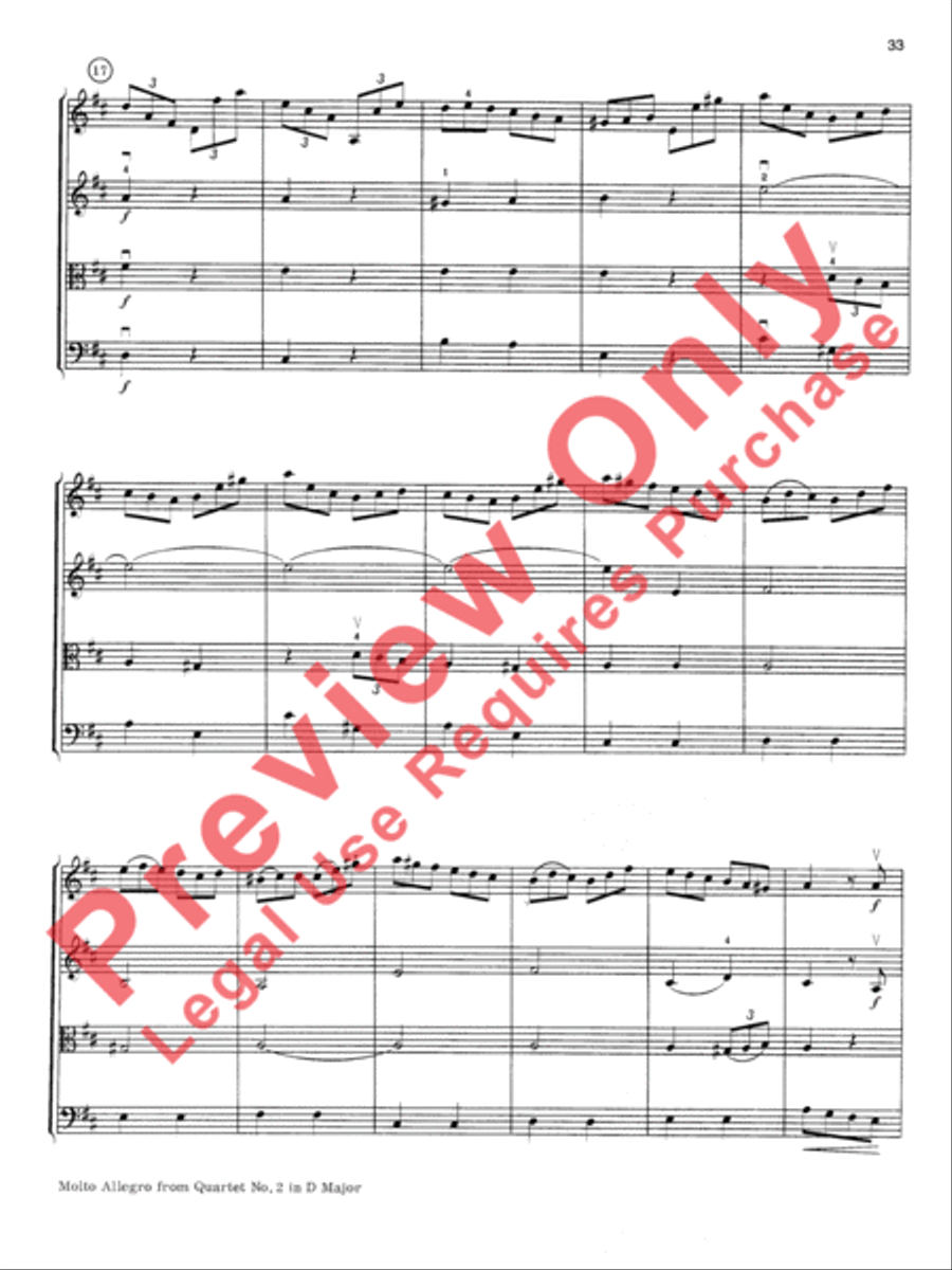 Mozart String Quartets String Quartet scores gallery preview page 34