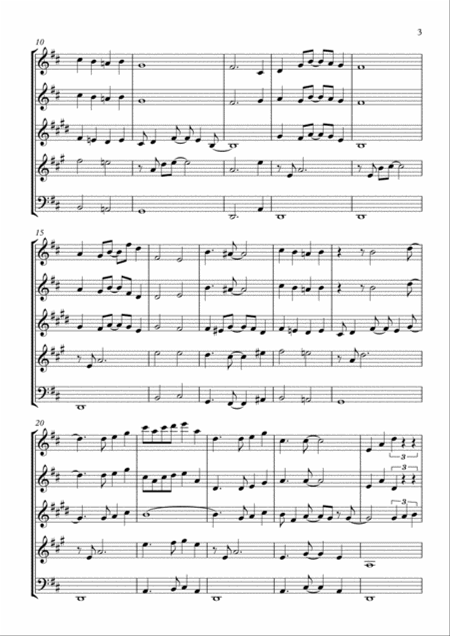 A Whole New World (from 'Aladdin') Woodwind Quintet scores gallery preview page 3