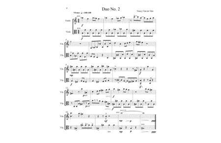 [Van de Vate] Six Duos for Violin and Viola