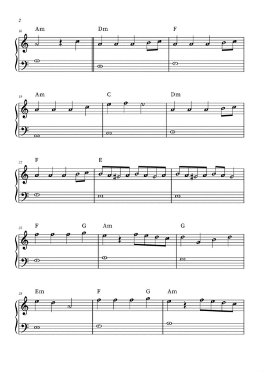Bloody Mary Easy Piano scores gallery preview page 2