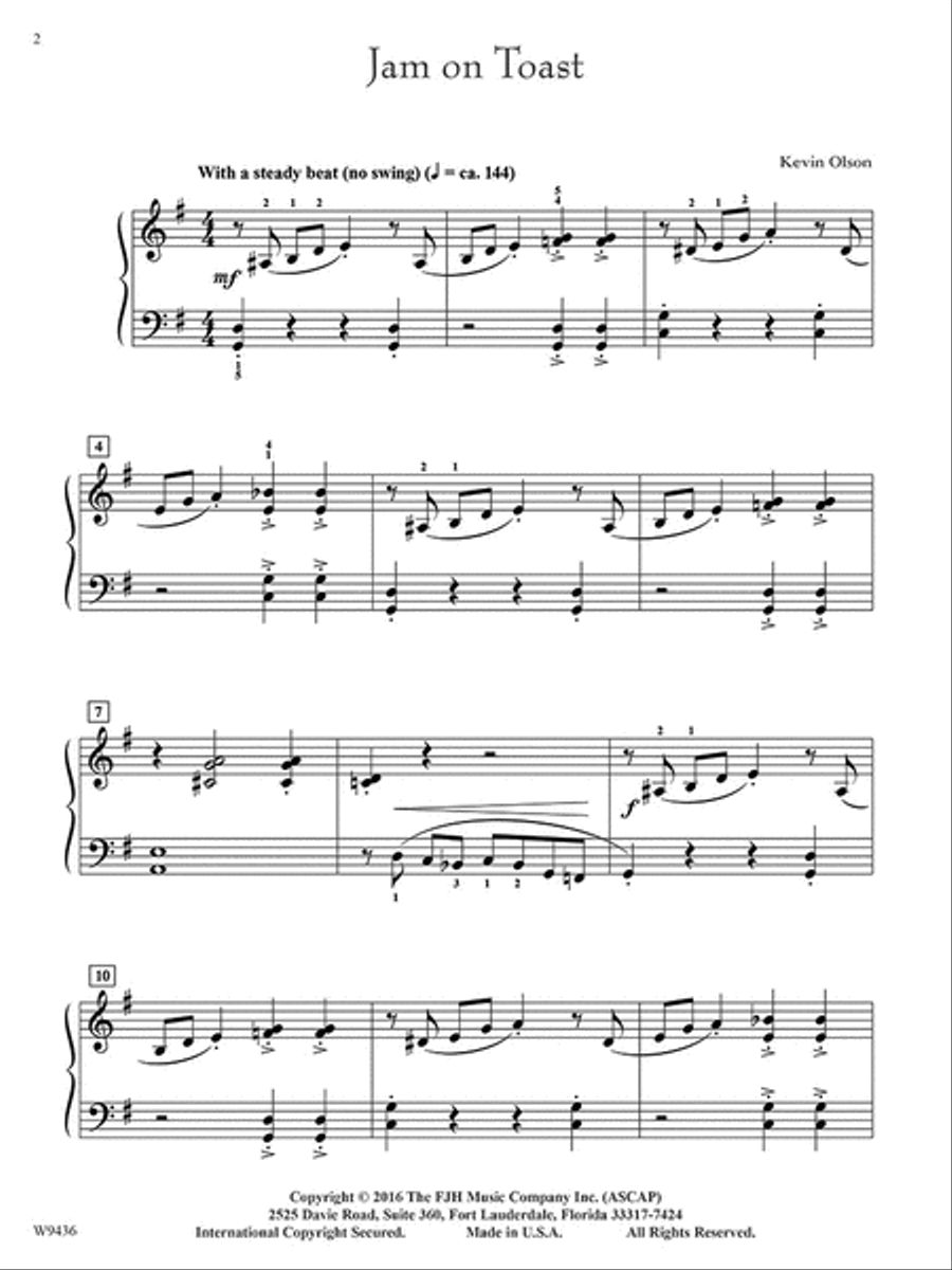 Jam on Toast Piano Solo scores gallery preview page 3