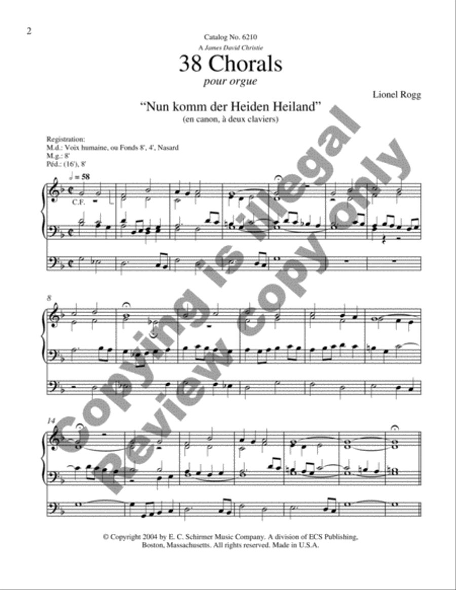38 Chorals 38 Chorals Organ scores gallery preview page 5