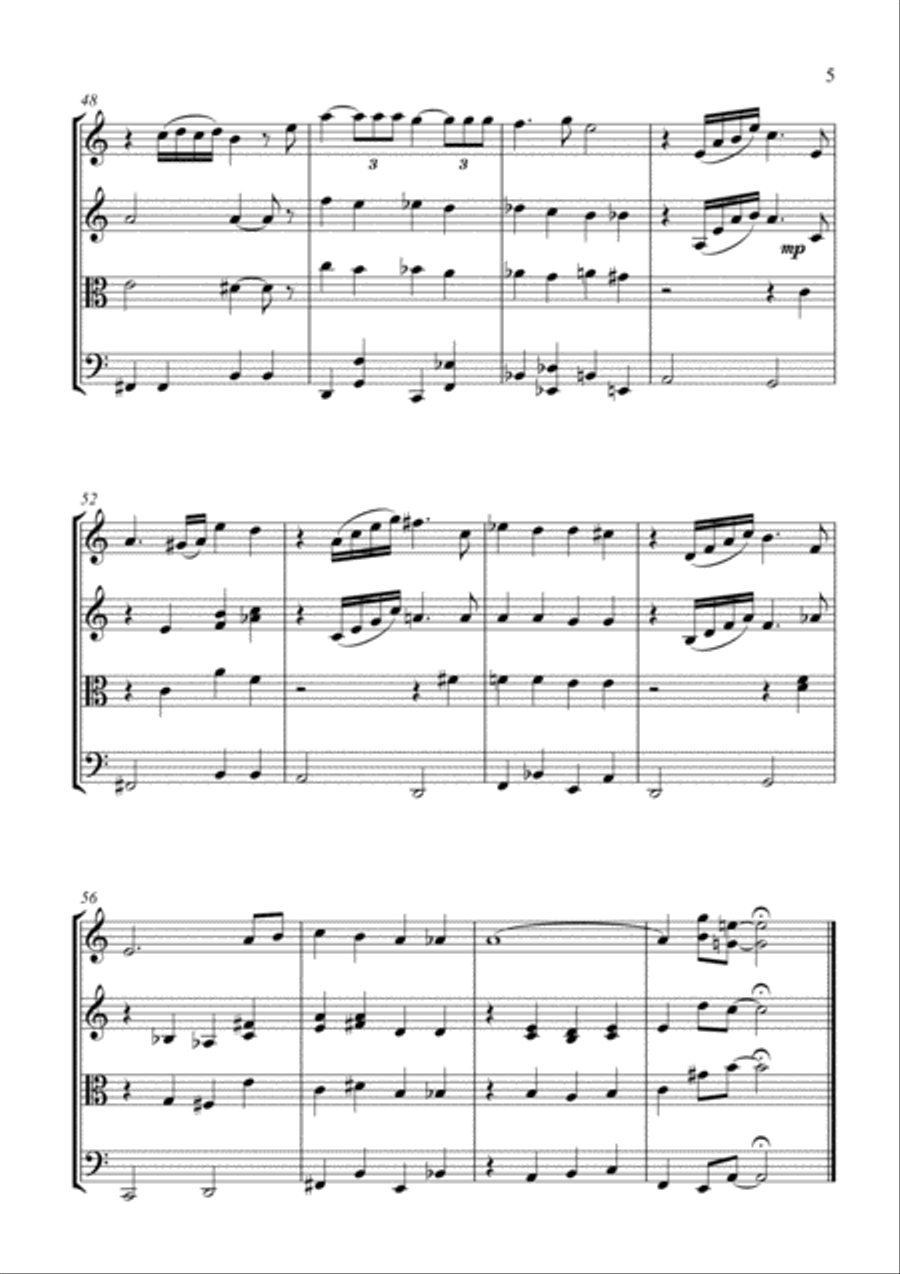 Round Midnight String Quartet scores gallery preview page 5