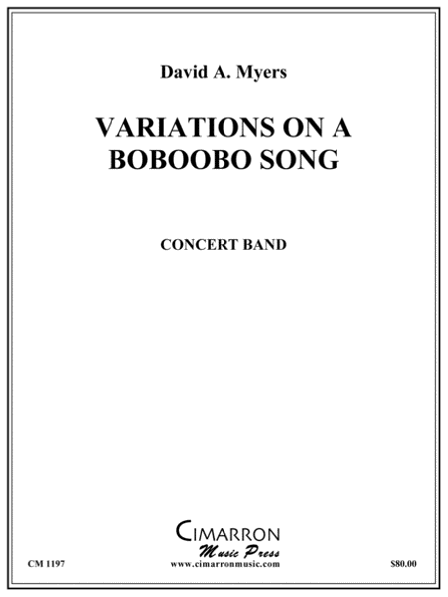 Variations on a Boboobo Song Concert Band scores gallery preview page 1