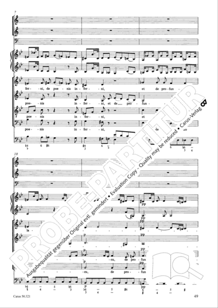 Requiem in C minor 4-Part scores gallery preview page 55