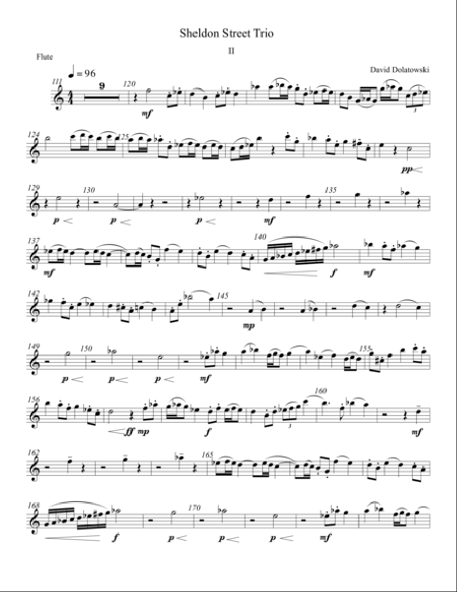 Sheldon Street Trio flute part Woodwind Trio scores gallery preview page 3