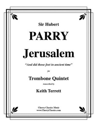 Book cover for Jerusalem for Trombone Quinet