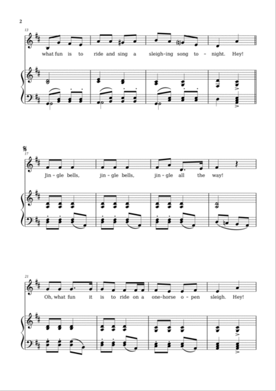 Jingle Bells Voice scores gallery preview page 2