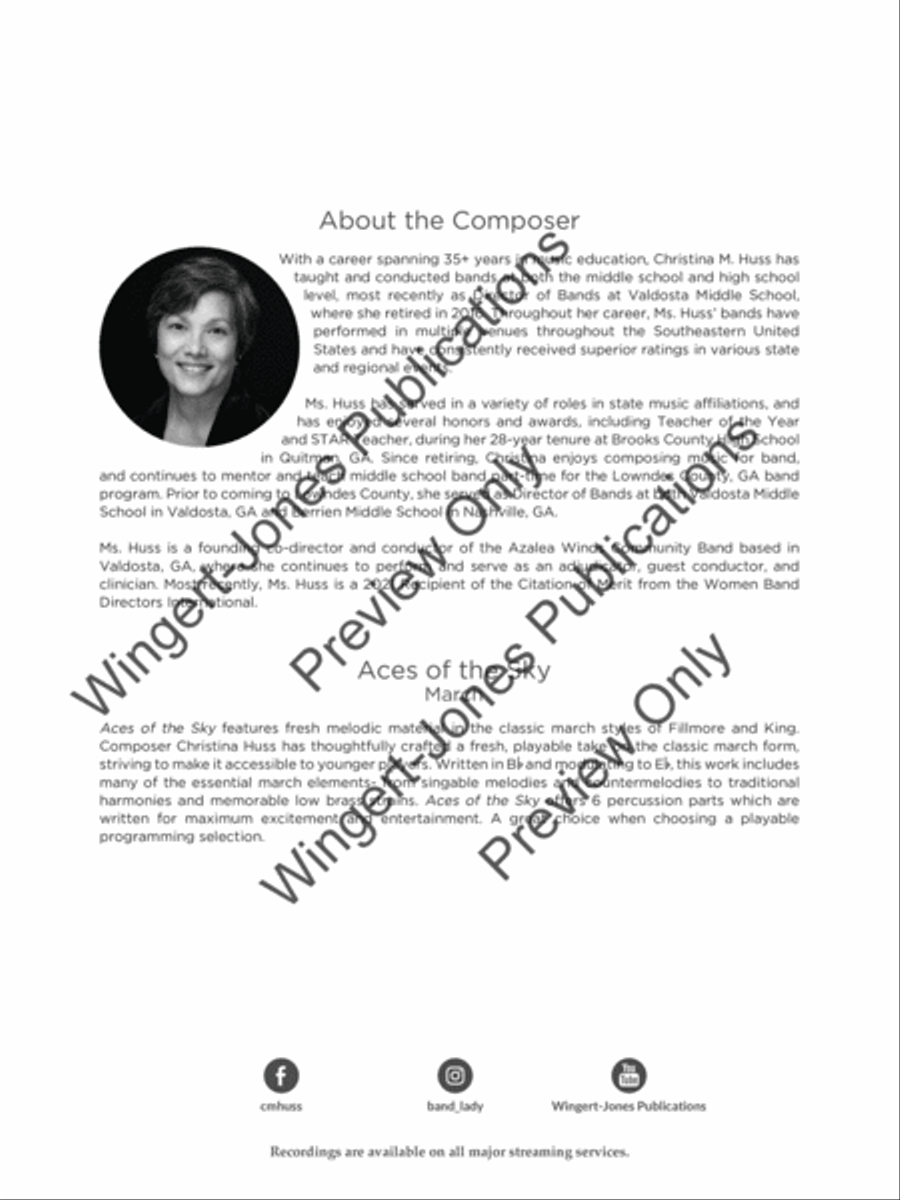 Aces of the Sky (Score) Concert Band scores gallery preview page 3