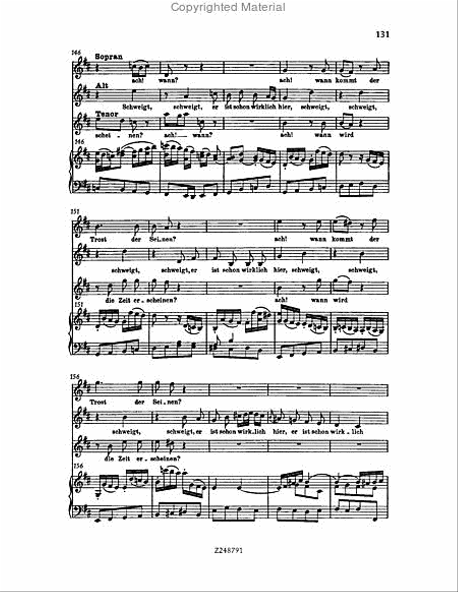 Christmas Oratorio, BWV 248 Choir scores gallery preview page 130