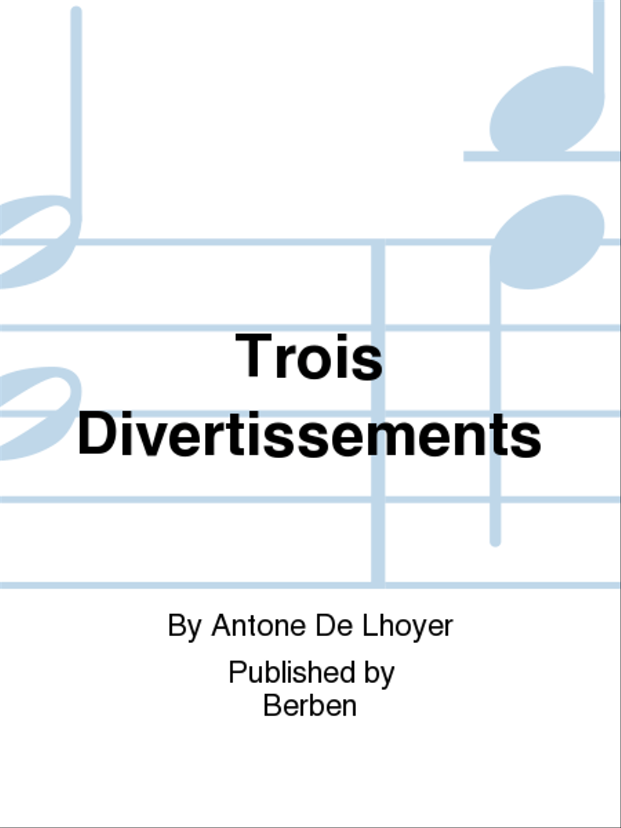 Trois Divertissements Trois Divertissements Guitar scores gallery preview page 1