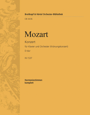 Book cover for Piano Concerto [No. 26] in D major K. 537