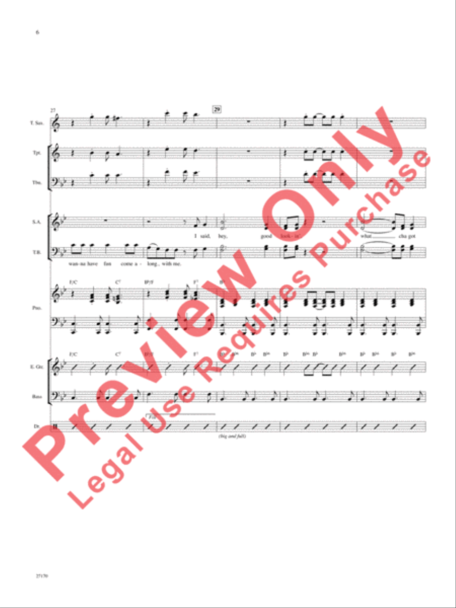 Hey, Good Lookin' Choir scores gallery preview page 7