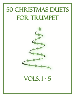 Book cover for 50 Christmas Duets for Trumpet