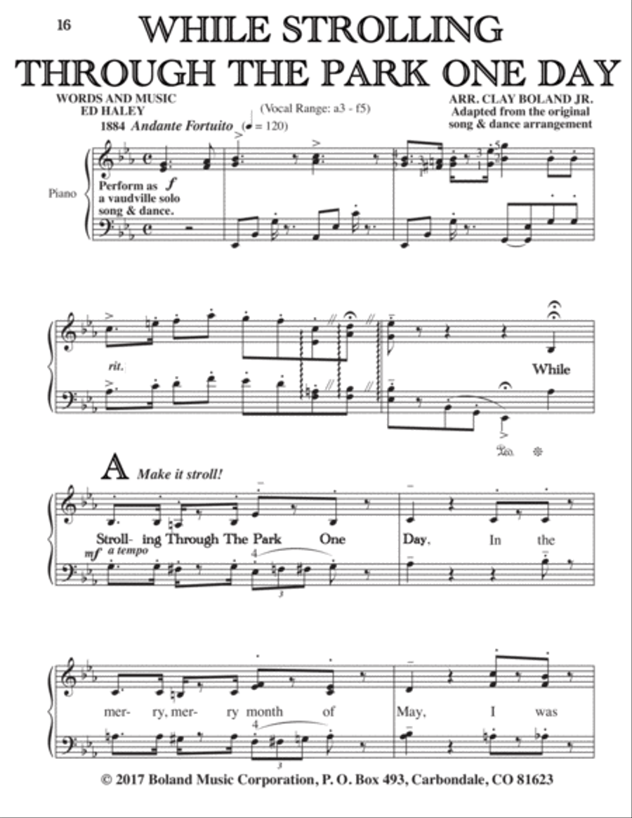 WHILE STROLLING THROUGH THE PARK ONE DAY Small Ensemble scores gallery preview page 1