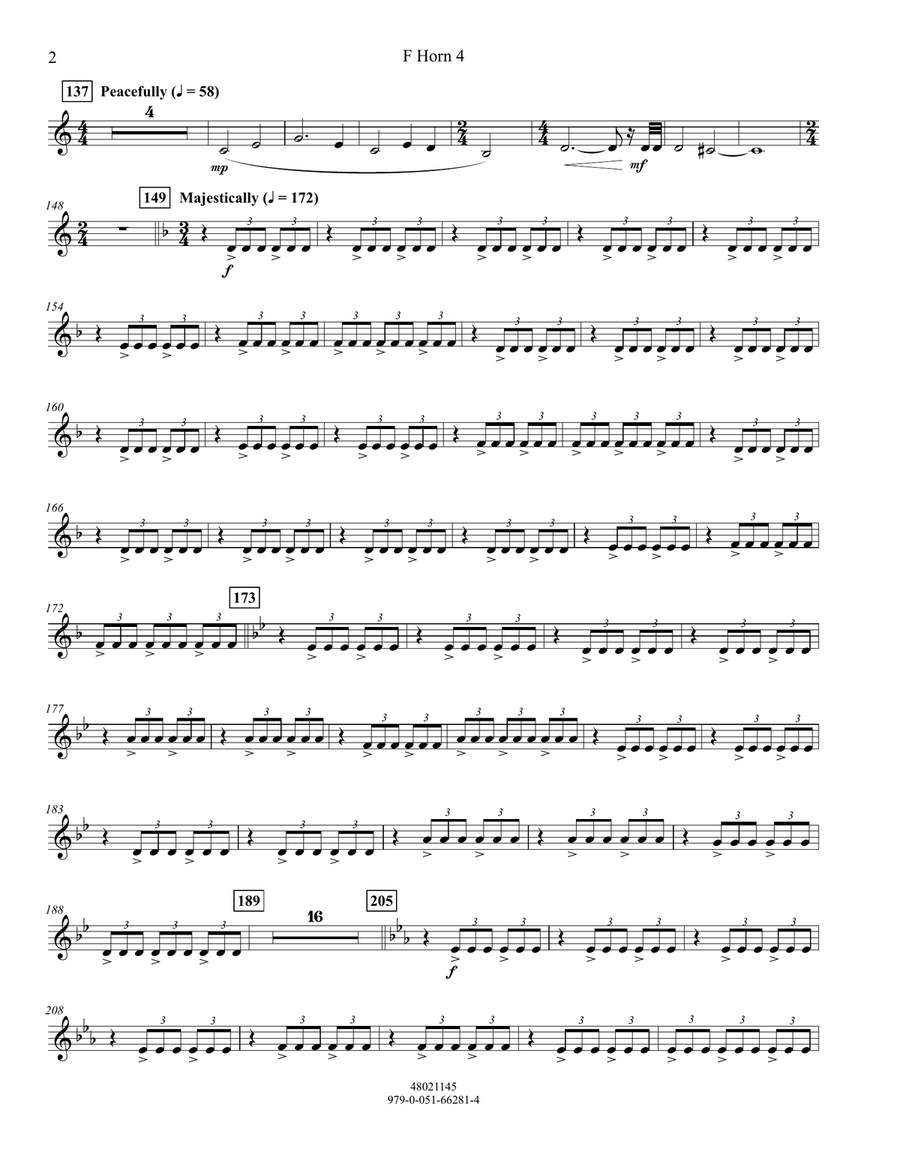 Meridian - F Horn 4 Meridian - F Horn 4 Concert Band scores gallery preview page 2