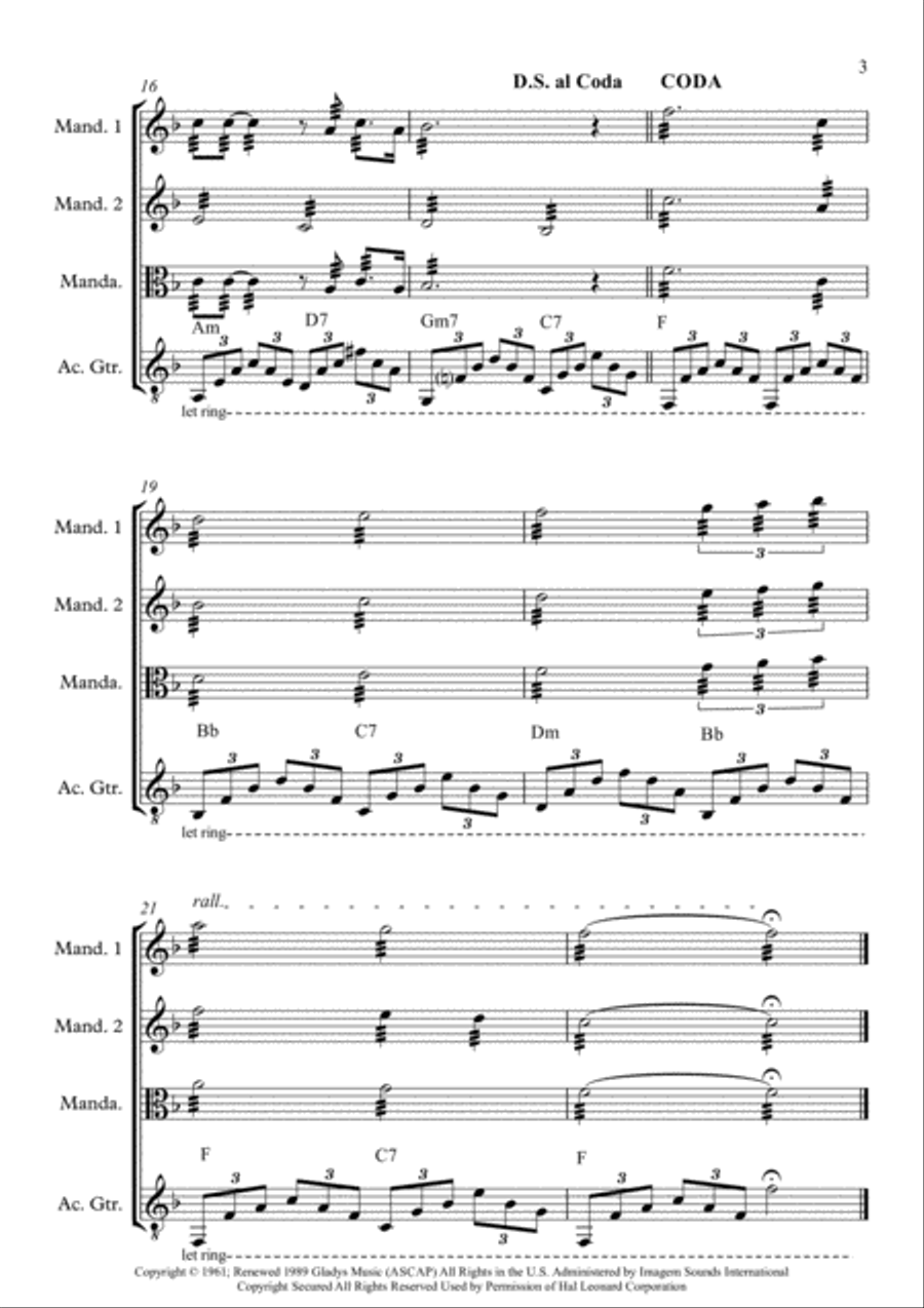 Can't Help Falling In Love Small Ensemble scores gallery preview page 3