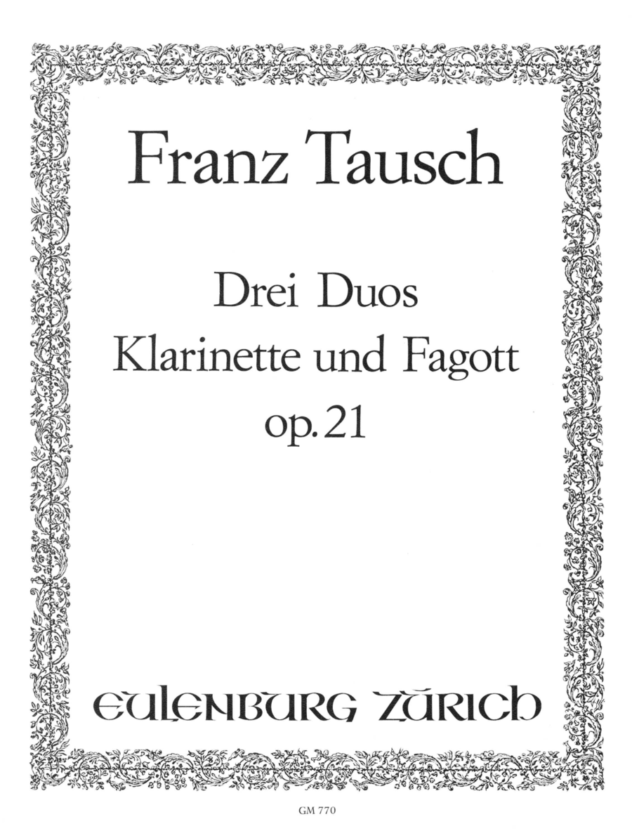 3 Duos for clarinet and bassoon Woodwind Duet scores gallery preview page 1