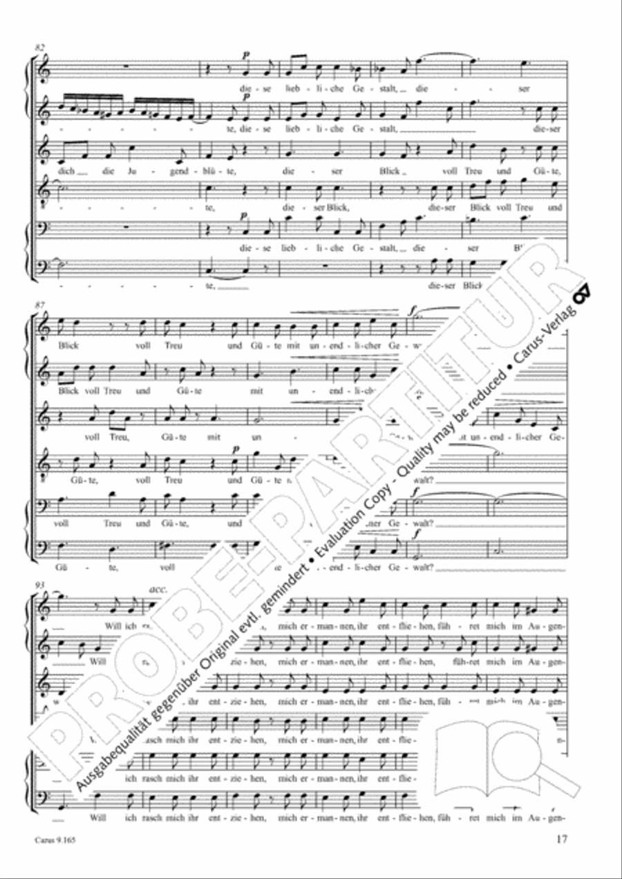 Drei Lieder nach Texten von Goethe Choir scores gallery preview page 18