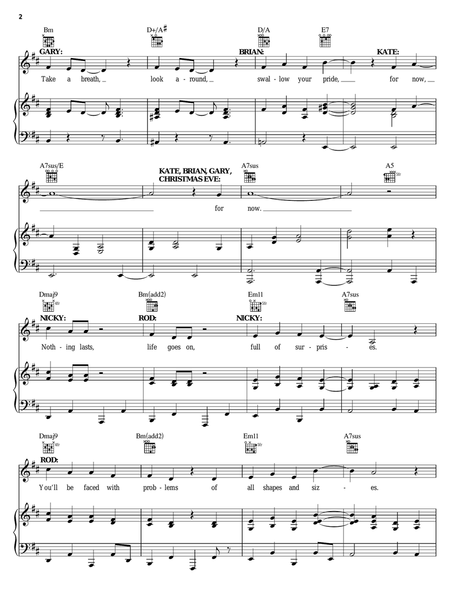 For Now (from Avenue Q) Piano, Vocal, Guitar scores gallery preview page 2
