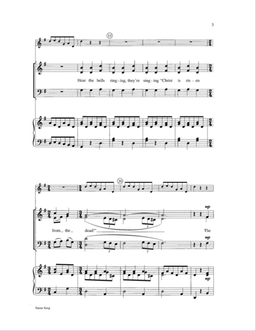 Easter Song 3-Part scores gallery preview page 3