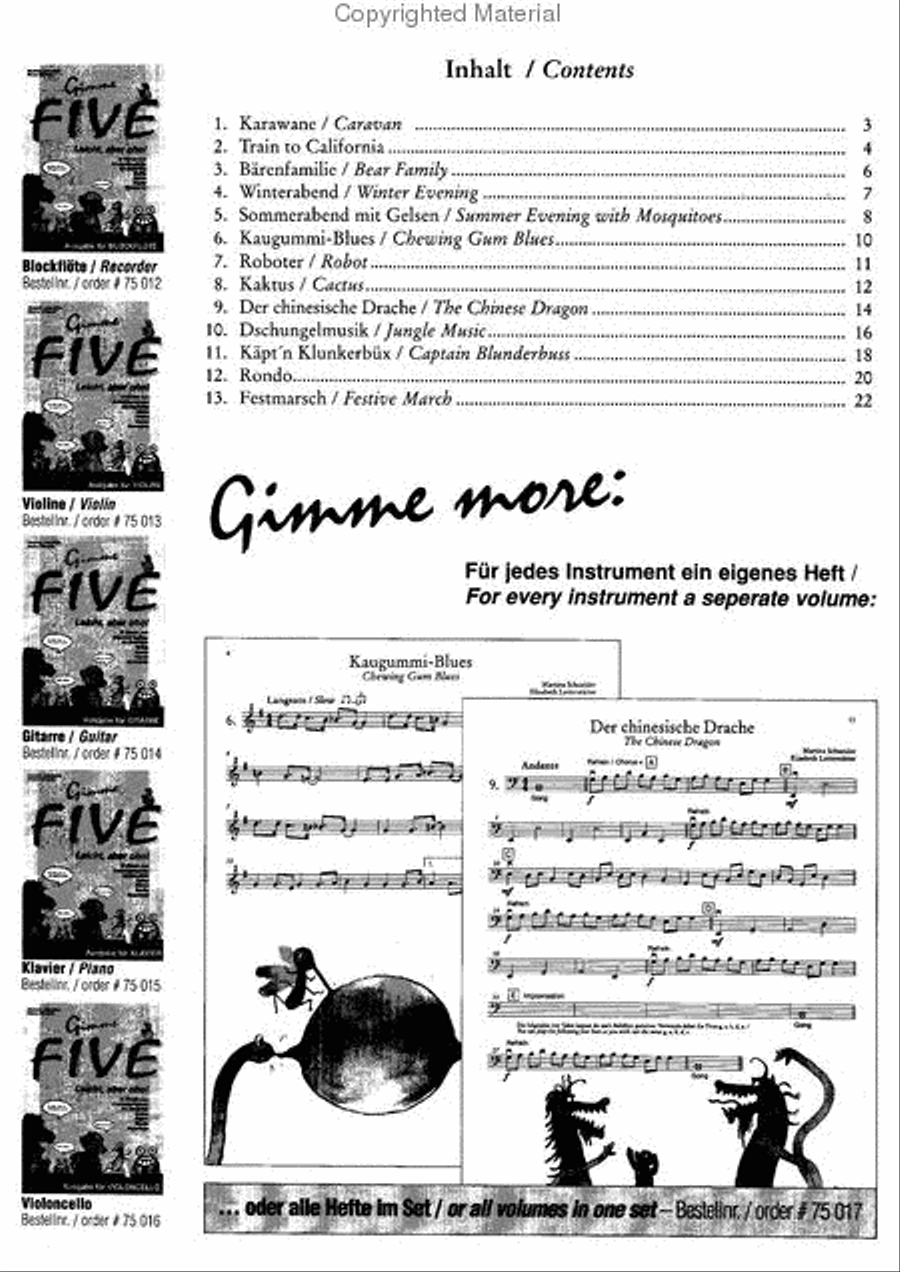 Gimme Five - Leicht, aber oho! Easy Piano scores gallery preview page 2