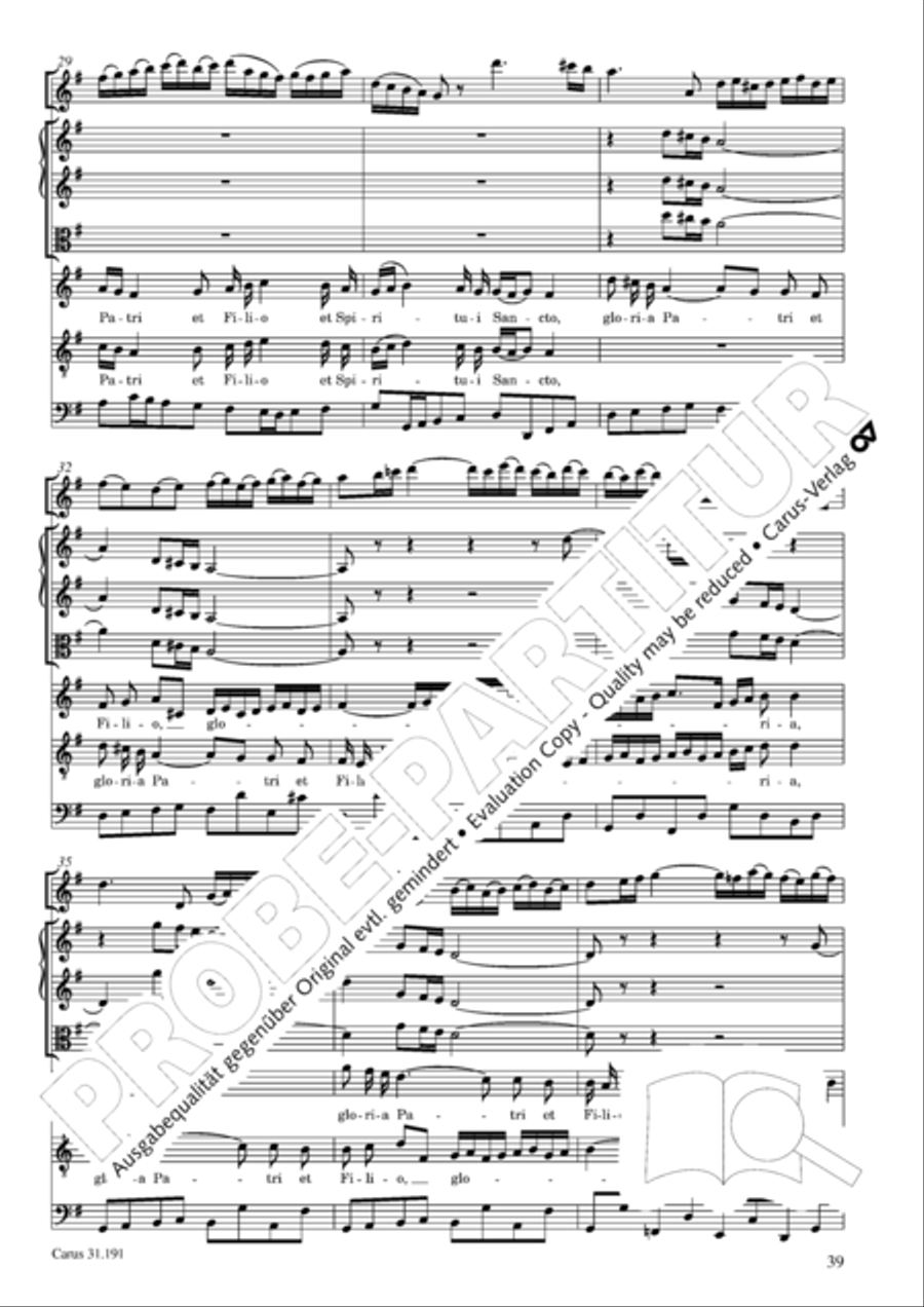 Gloria in excelsis Deo SSATB scores gallery preview page 39
