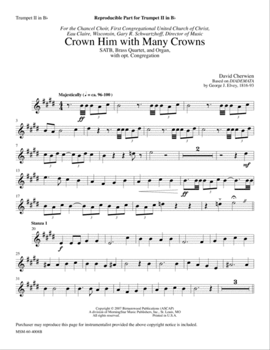 Crown Him with Many Crowns Choir scores gallery preview page 5