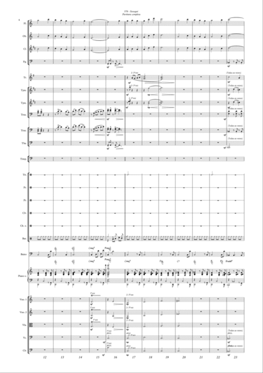 Sossegai(Master The Tempest Is Raging) Piano, Vocal, Guitar scores gallery preview page 4