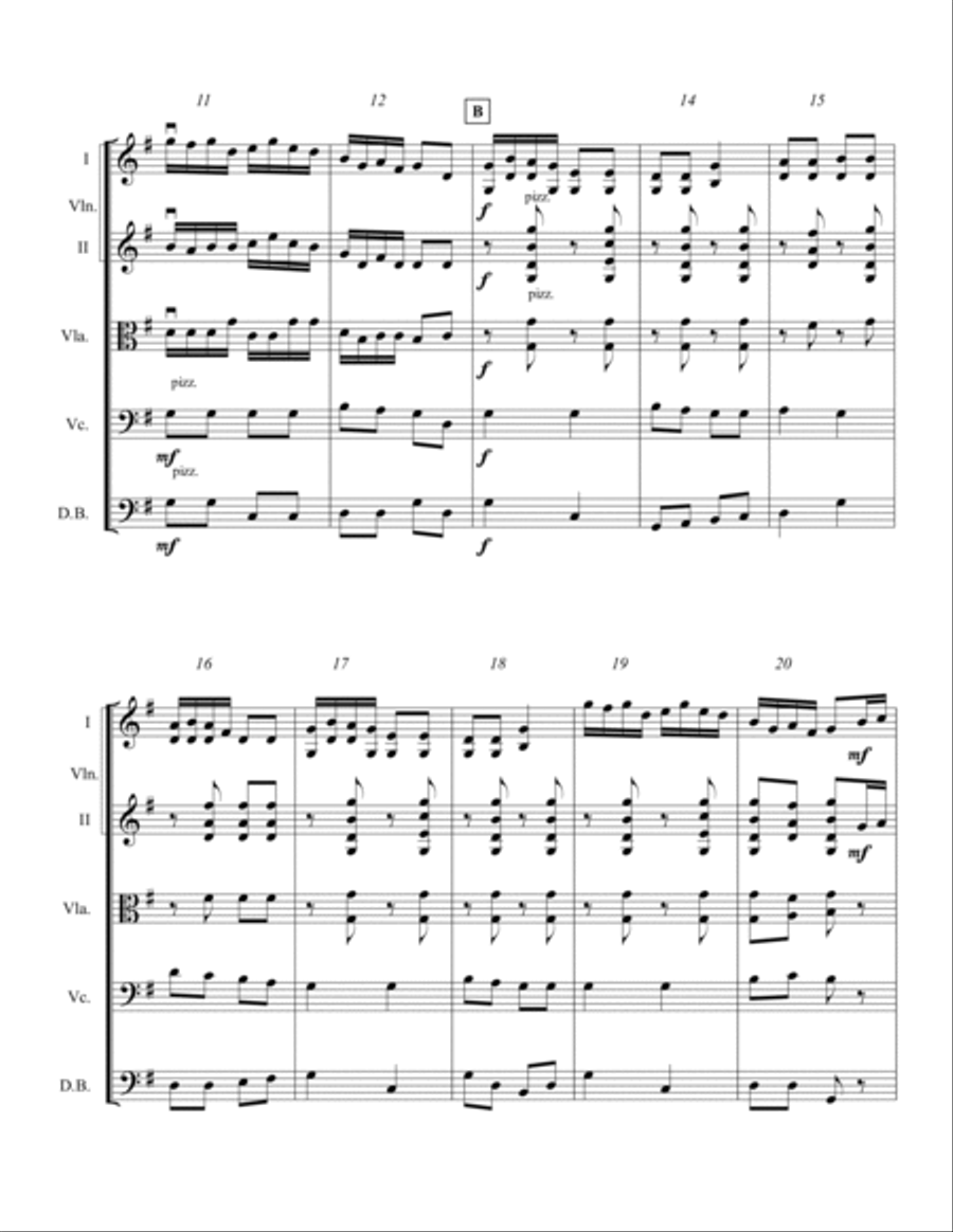 The Arkansas Travelling Turkey in the Straw String Orchestra scores gallery preview page 2