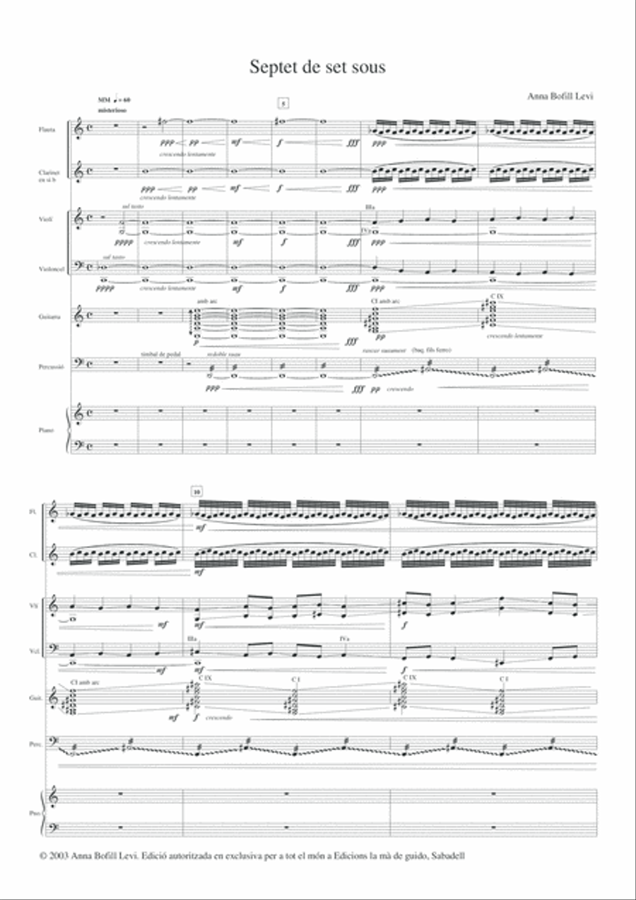 Septet de set sous Septet de set sous Large Ensemble scores gallery preview page 5